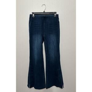 SOFT SURROUNDINGS Elastic Waist Flare Jeans Size XS